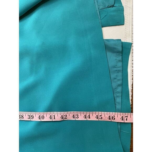 Talbots Silk Dress Jacket Set 12p Teal Blue Maxi Spring Light - Picture 15 of 16